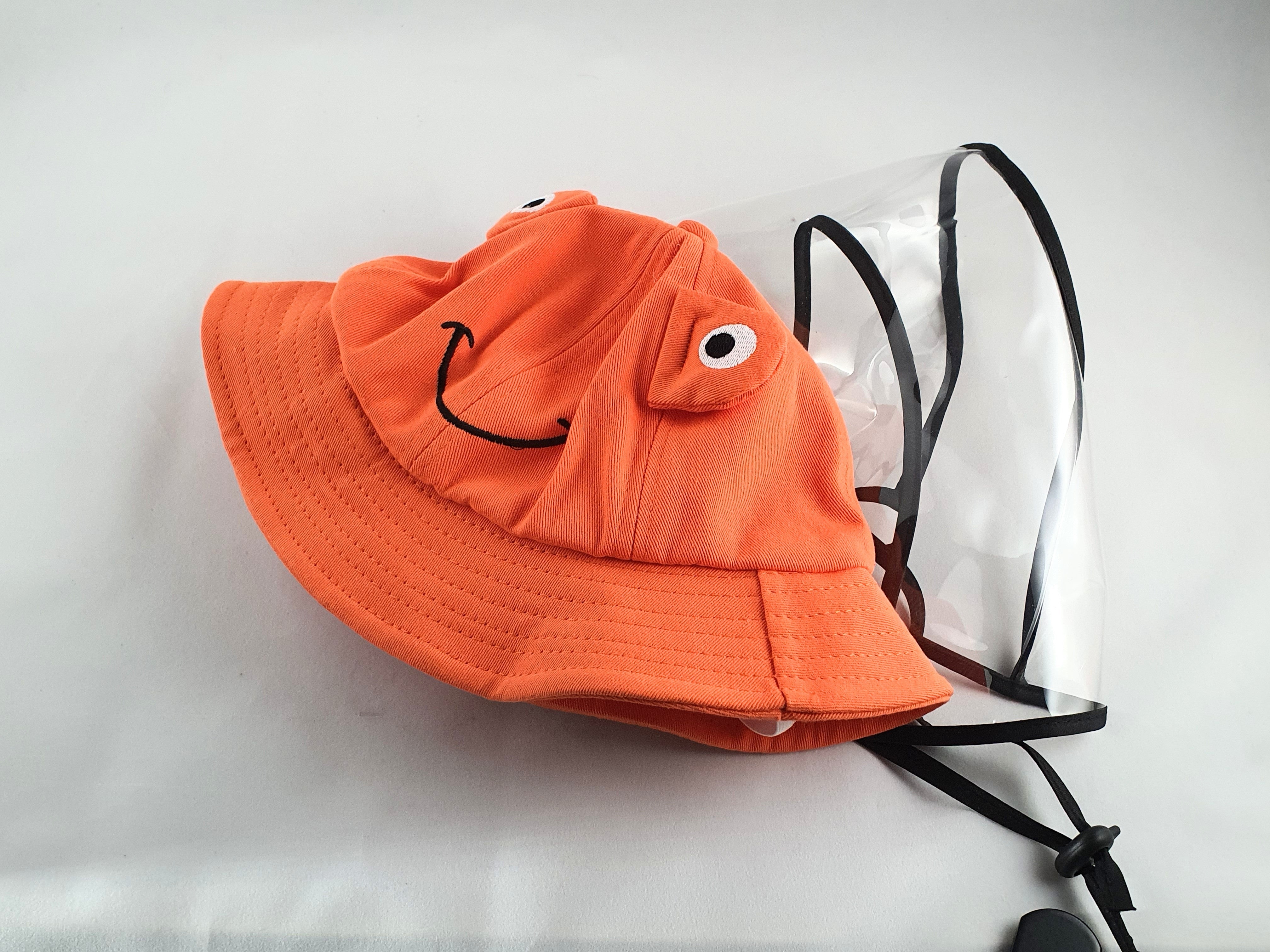 Protective Anti Spit Dust Fishing Bucket Saliva Kid Children UV Shield Hat  Cap